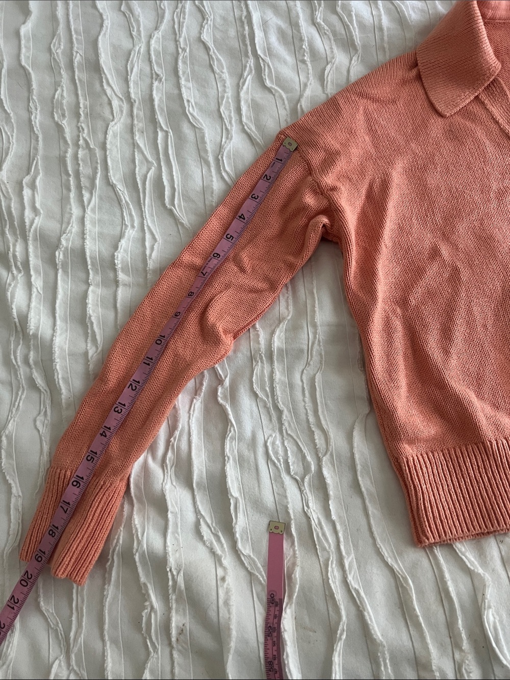 Old Navy Coral V-Neck Collared Women's Sweater - Picture 5 of 7